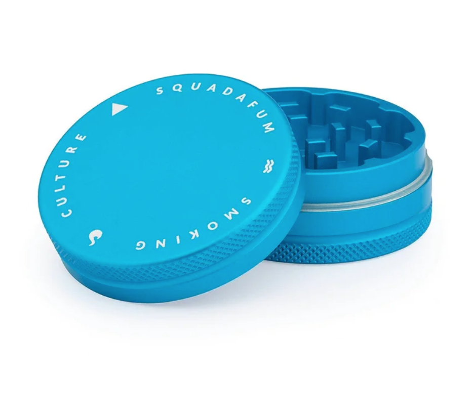 Dichavador Azul Claro Grinder Pro 2 Partes Squadafum