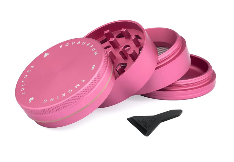 Dichavador Rosa Grinder Pro 4 Partes Squadafum