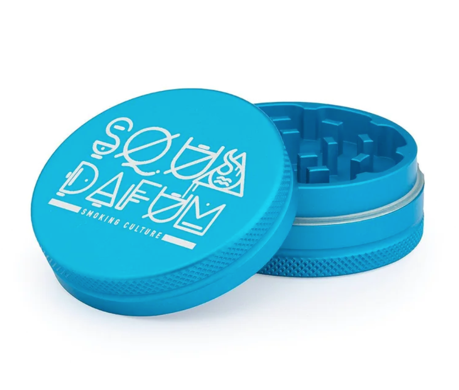 Dichavador Azul Claro Grinder Pro 2 Partes Squadafum