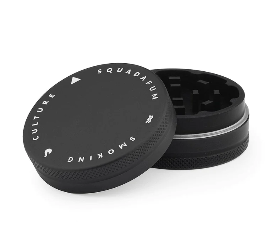 Dichavador Preto Grinder Pro 2 Partes Squadafum