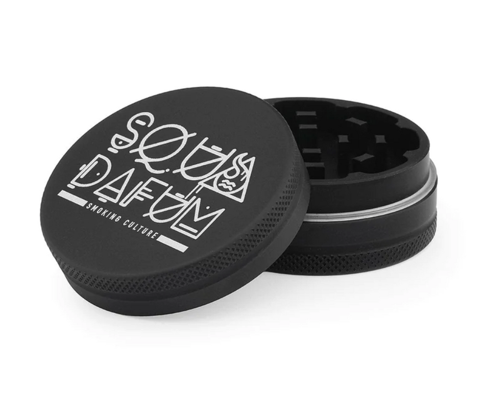 Dichavador Preto Grinder Pro 2 Partes Squadafum