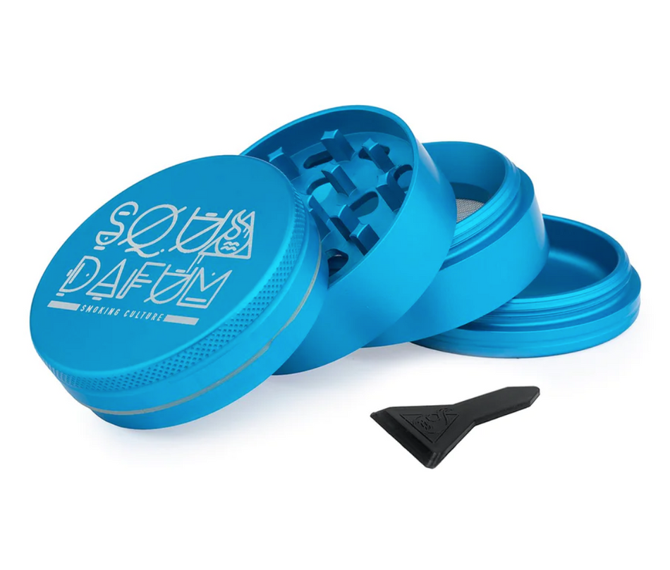 Dichavador Azul Claro Grinder Pro 4 Partes Squadafum