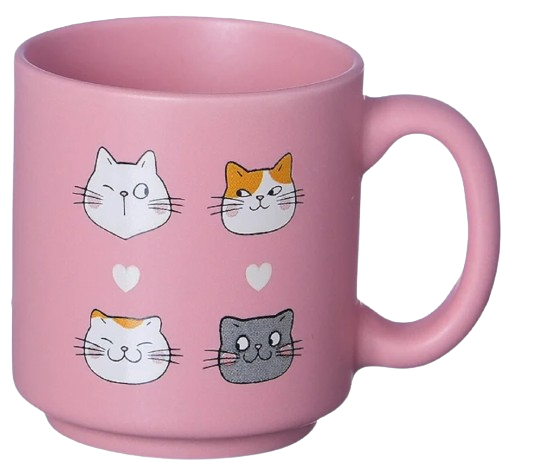 Caneca Mini Love Cats Rosa