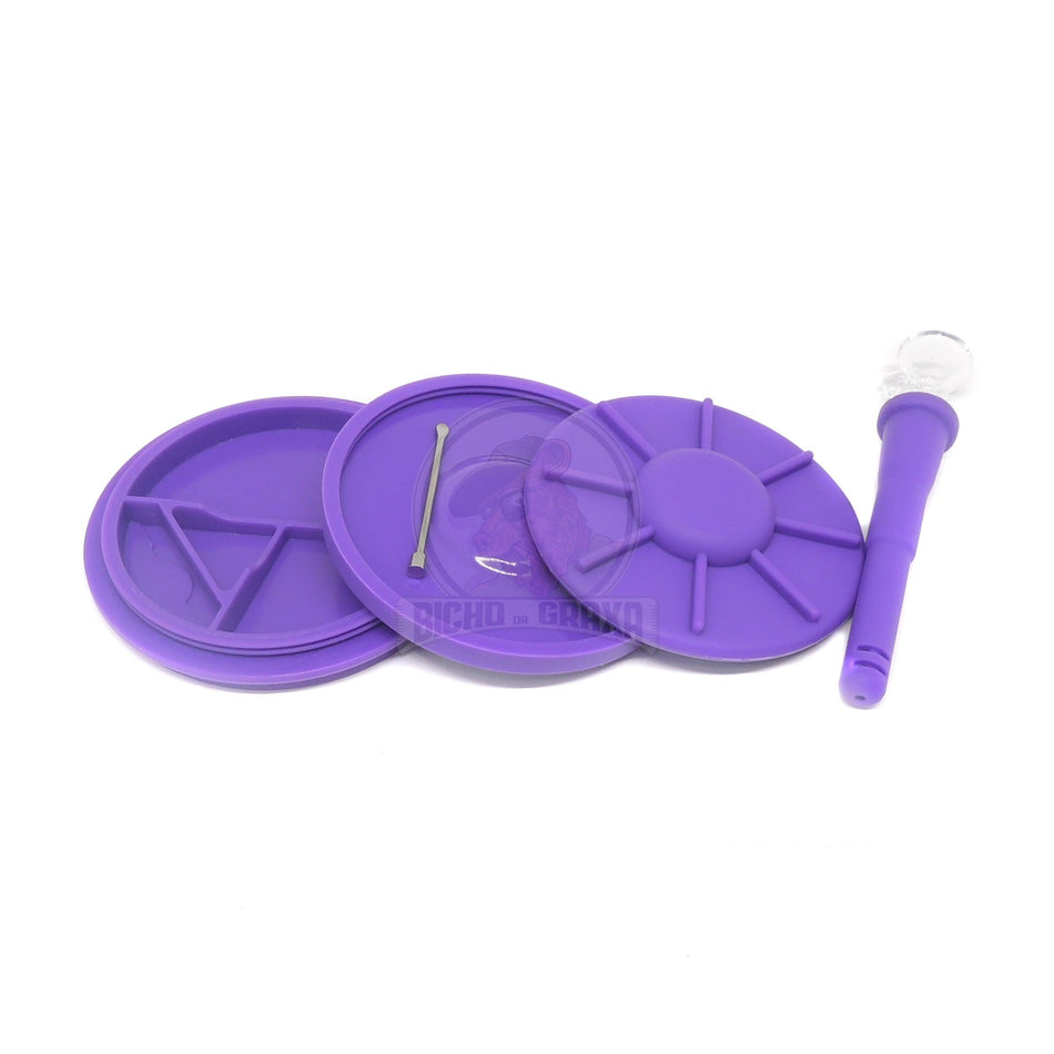 Bong Silicone Desmontável SlowBurning Roxo