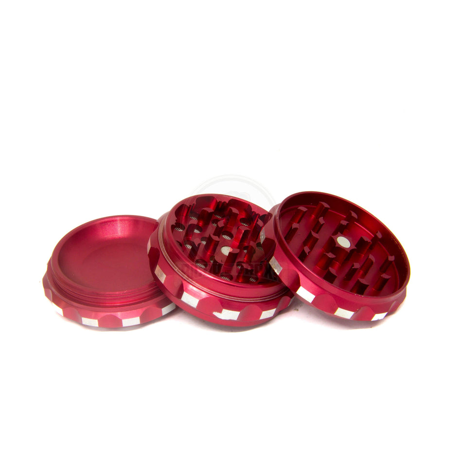 Dichavador em Metal Spinning 4 Partes Vermelho