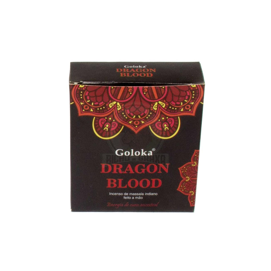 Incenso em Cone Cascata Dragon Blood Goloka - Bicho da Graxa