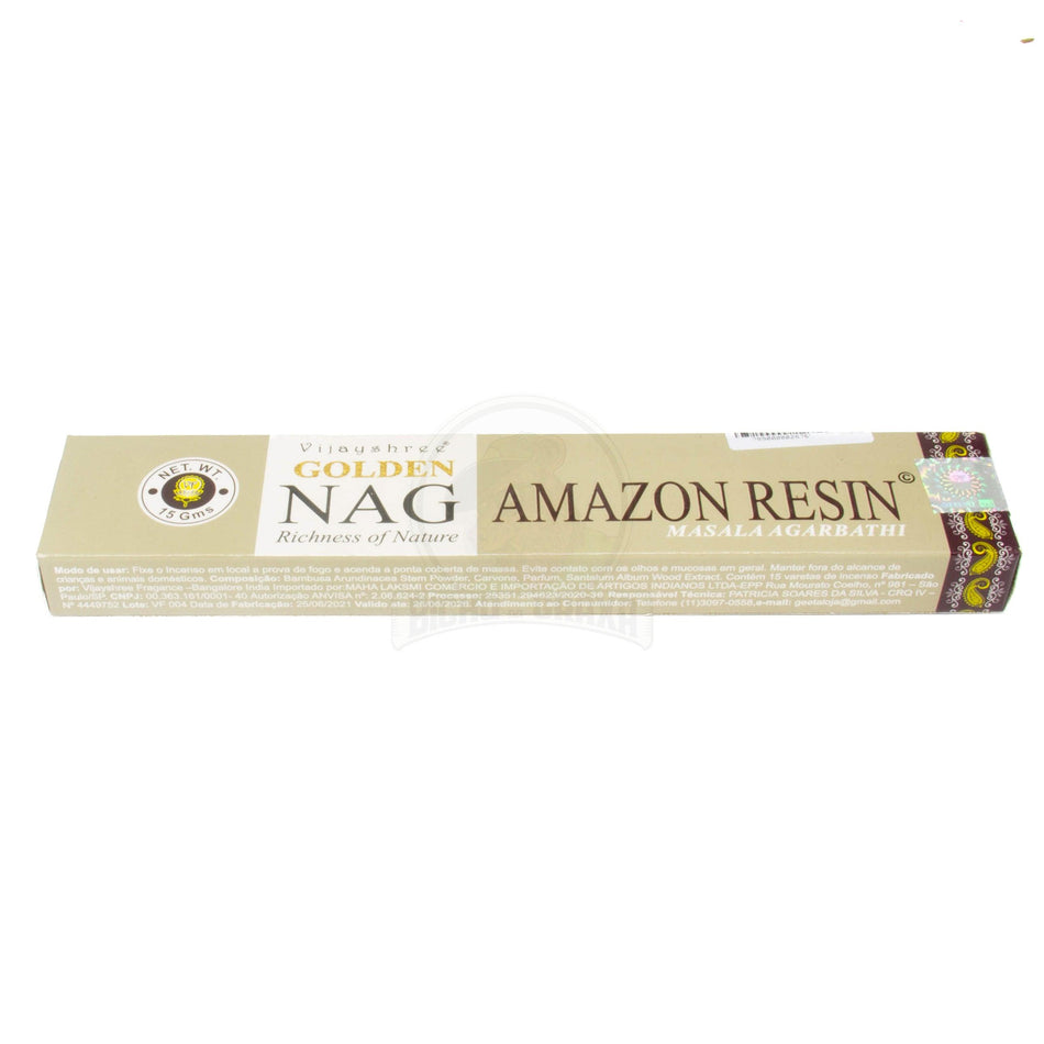 Incenso Natural 8 Varetas Amazon Resin Golden Nag - Bicho da Graxa