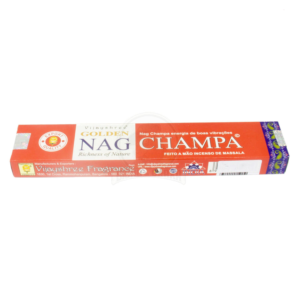 Incenso Natural 8 Varetas Champa Golden Nag - Bicho da Graxa