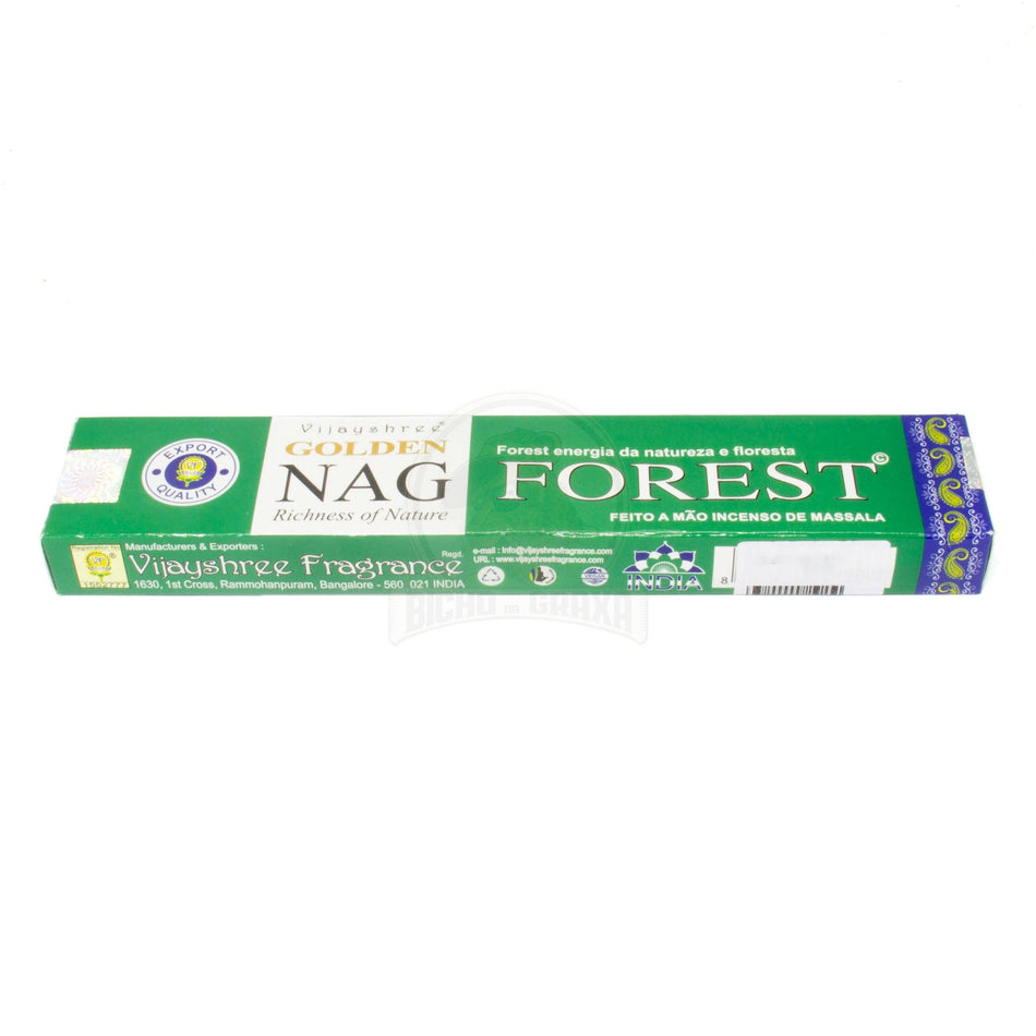 Incenso Natural 8 Varetas Forest Golden Nag - Bicho da Graxa