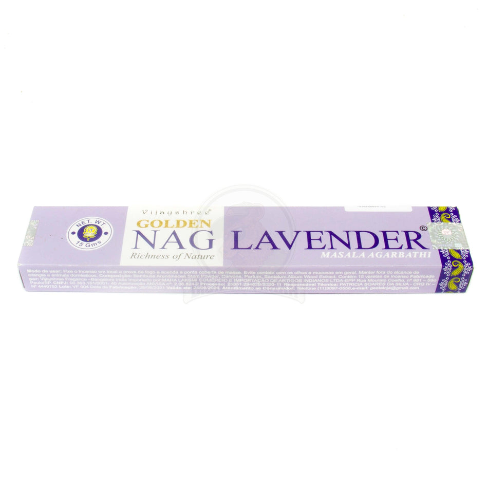 Incenso Natural 8 Varetas Lavender Golden Nag - Bicho da Graxa