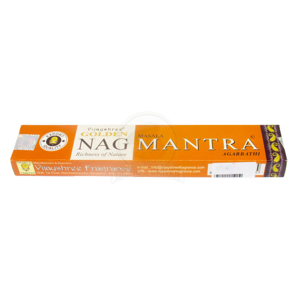 Incenso Natural 8 Varetas Mantra Golden Nag - Bicho da Graxa