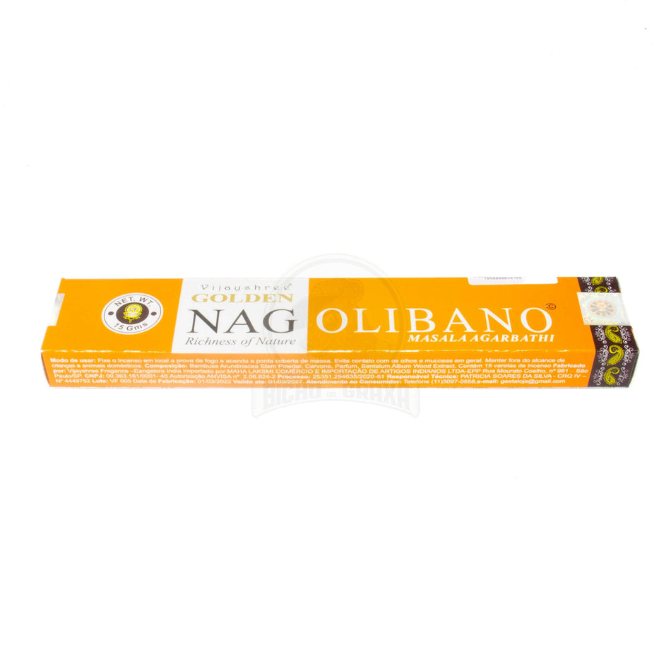 Incenso Natural 8 Varetas Olibano Golden Nag - Bicho da Graxa