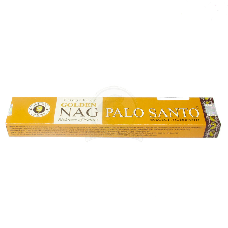 Incenso Natural 8 Varetas Palo Santo Golden Nag - Bicho da Graxa