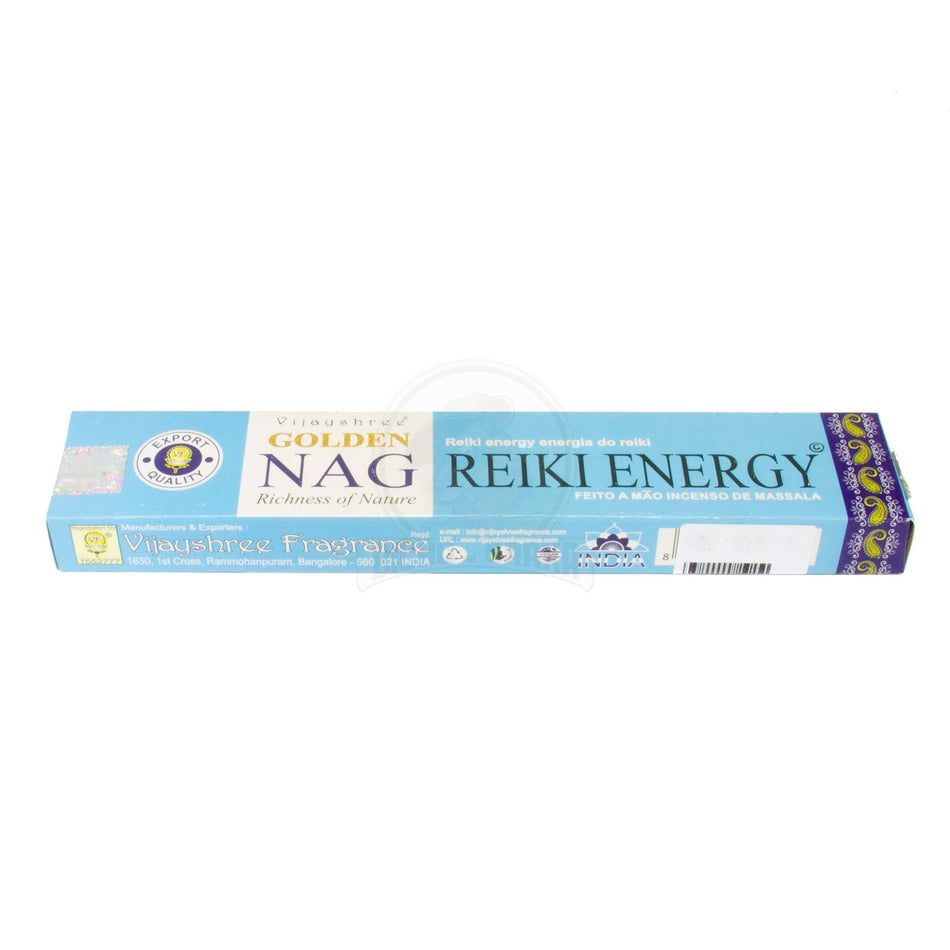 Incenso Natural 8 Varetas Reiki Energy Golden Nag - Bicho da Graxa