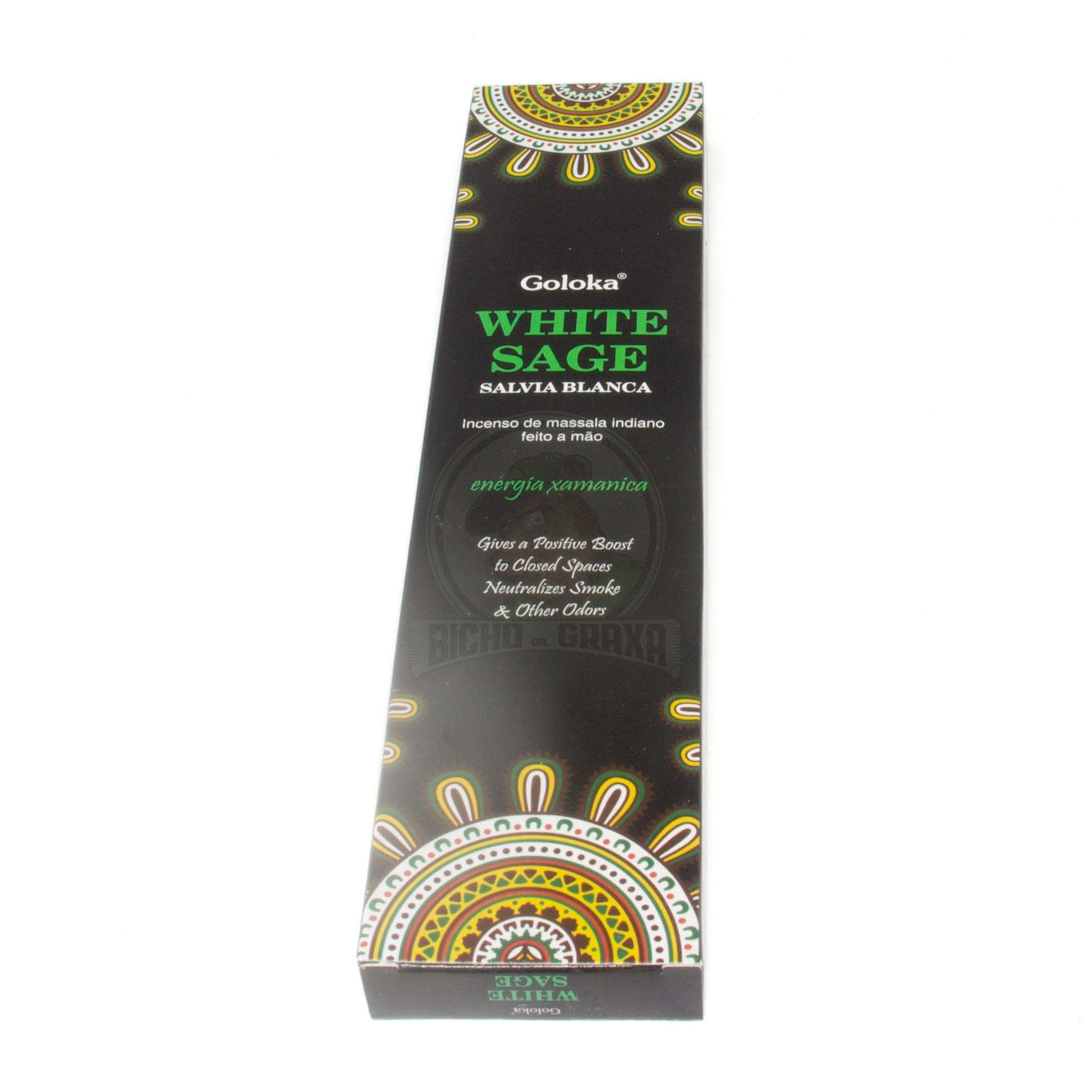 Incenso Natural White Sage Goloka - Bicho da Graxa