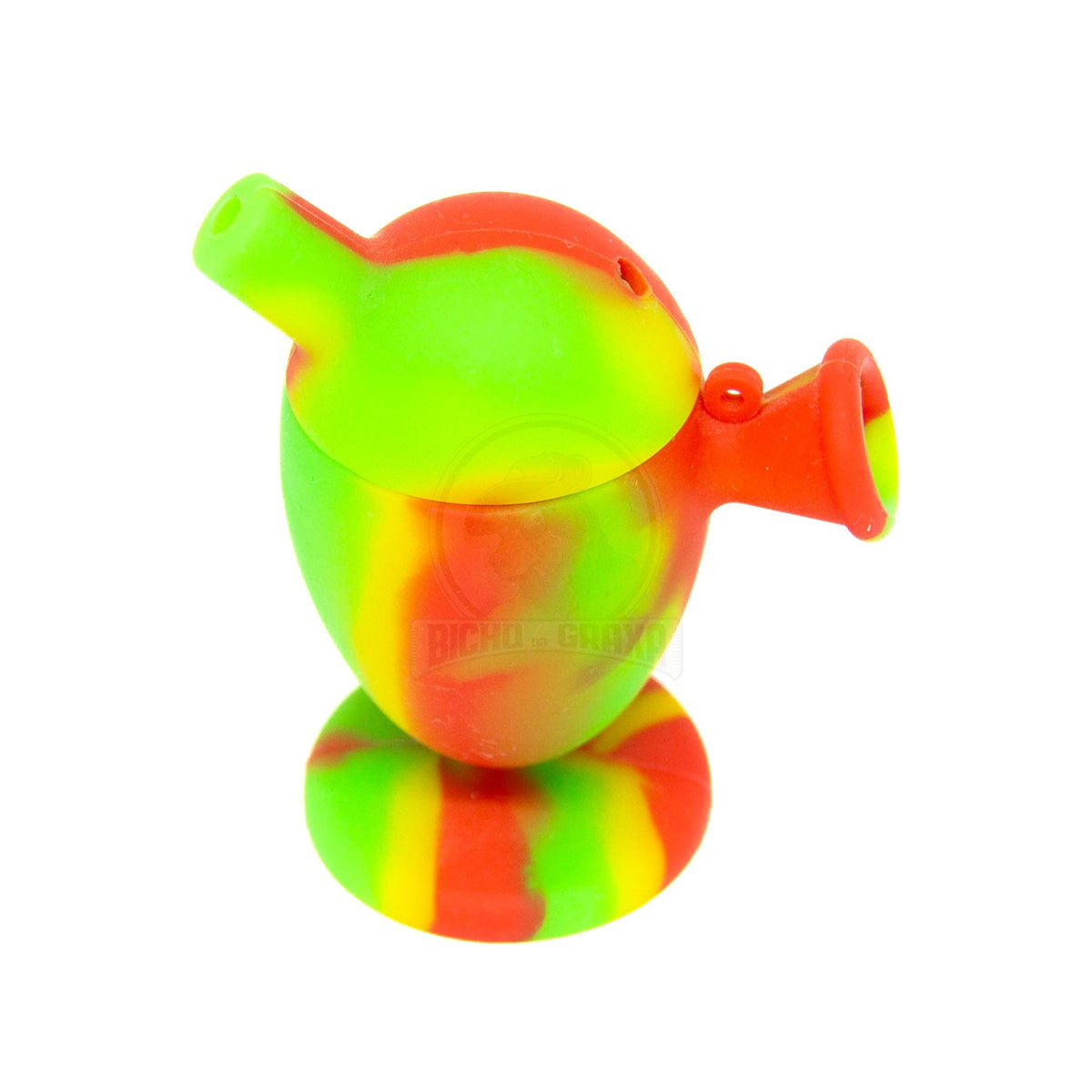 Mini Bong Curvo em Silicone - Diversas Cores - Bicho da Graxa