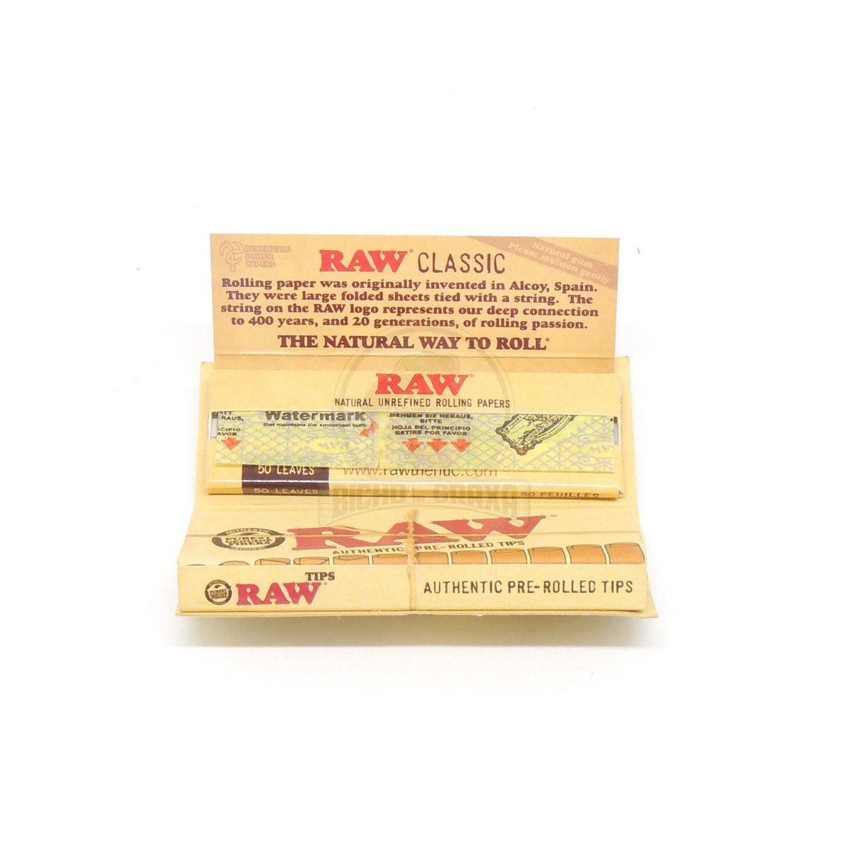 Raw Connoisseur Classic 11/4 size + Pre-rolled Tips RAW - Bicho da Graxa