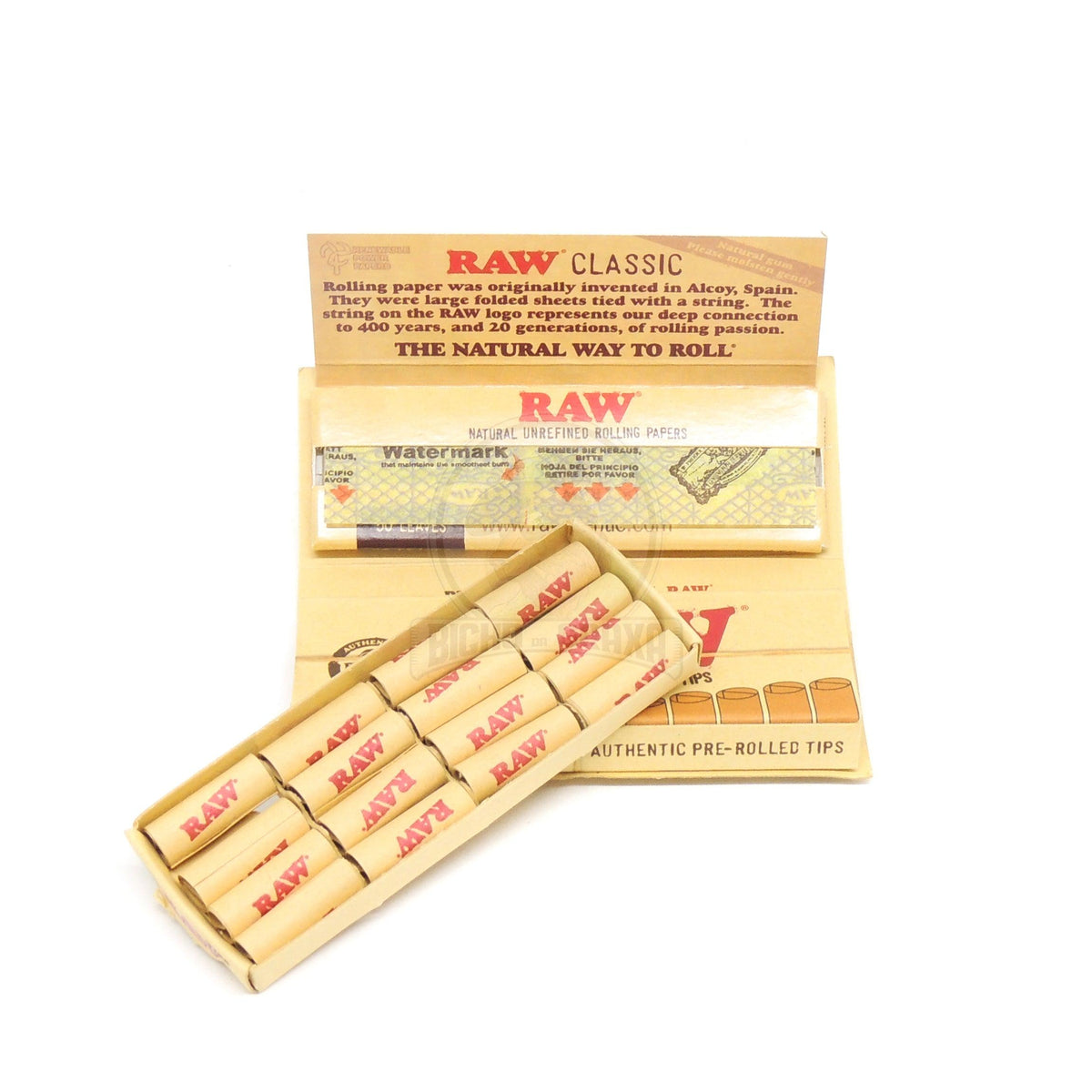 Raw Connoisseur Classic 11/4 size + Pre-rolled Tips RAW - Bicho da Graxa