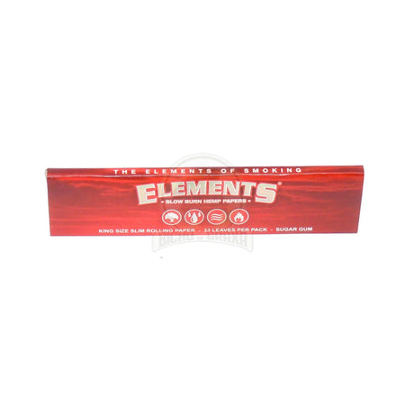 Seda Elements Red King Size Slim 33 Unidades - Bicho da Graxa