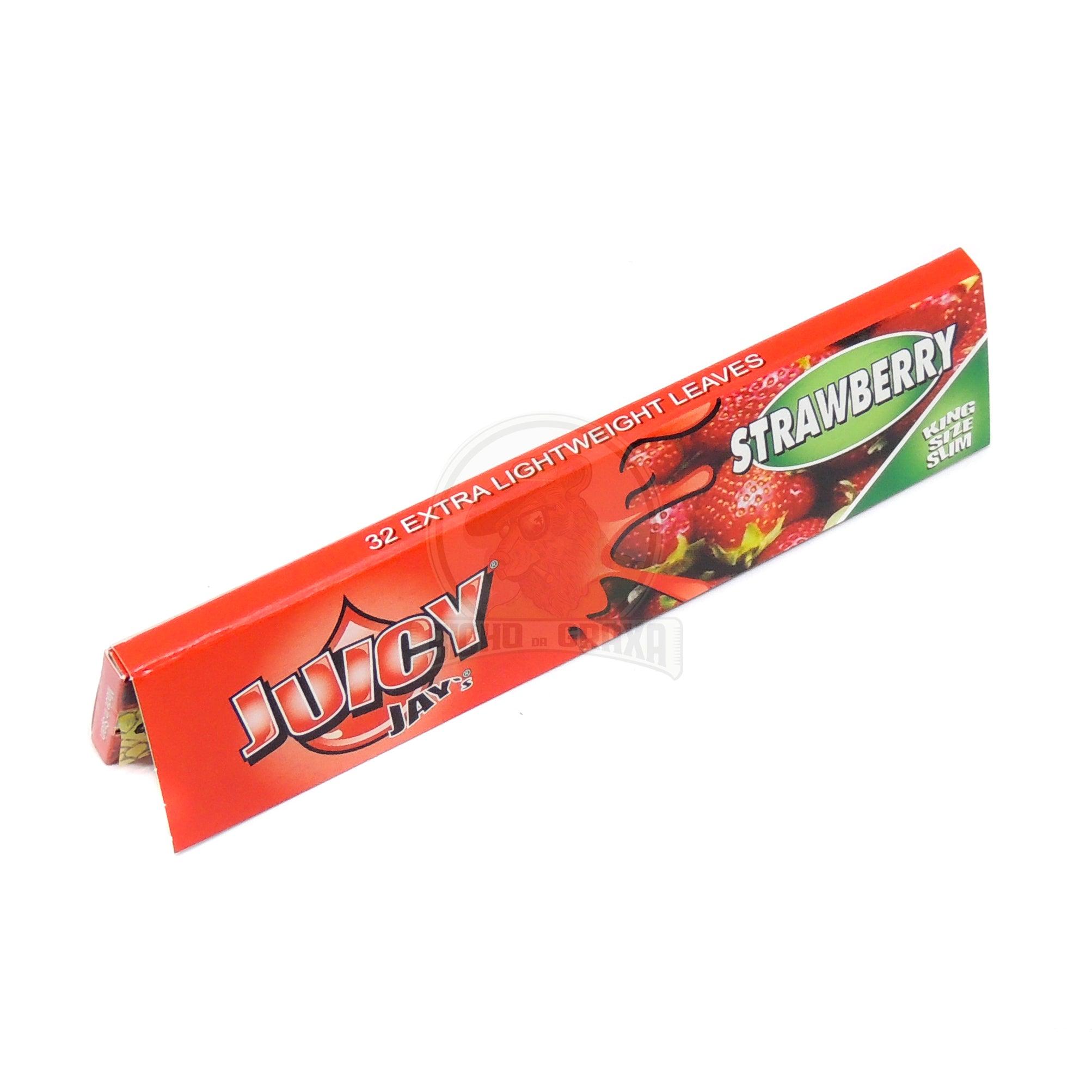 Seda Juicy Jay Strawberry KingSize Slim 32 Unidades - Bicho da Graxa