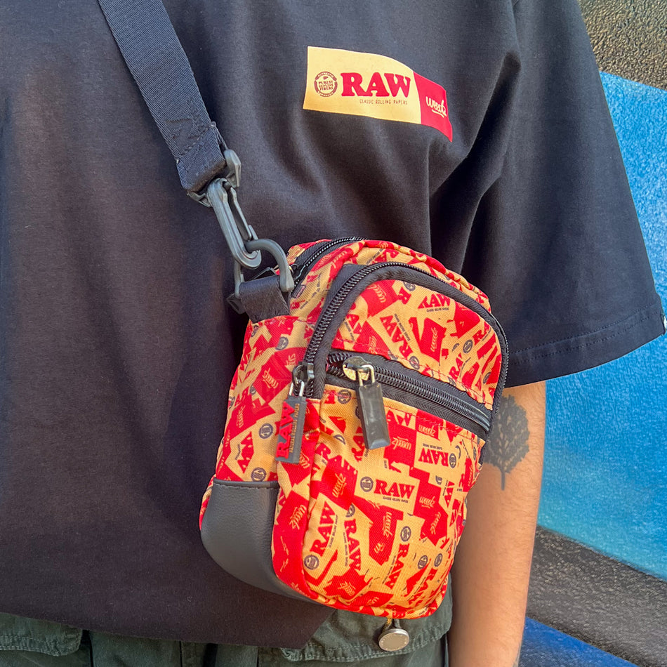 Shoulder Bag Vermelha & Beje RAW