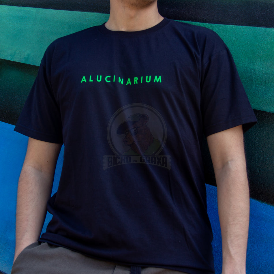 Camisa Manga Curta Preta Alucinarium