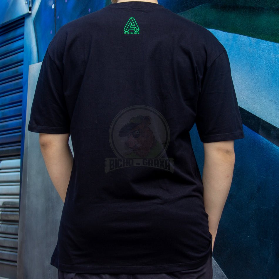 Camisa Manga Curta Preta Alucinarium